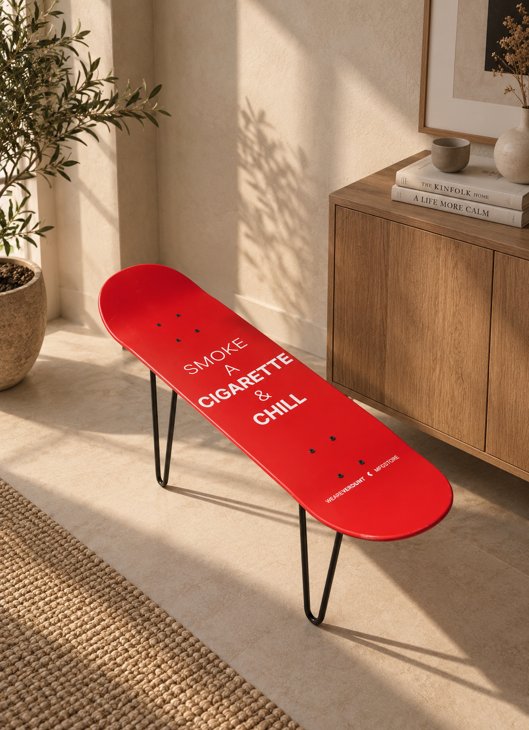 Smoke Skateboard Chair | Red