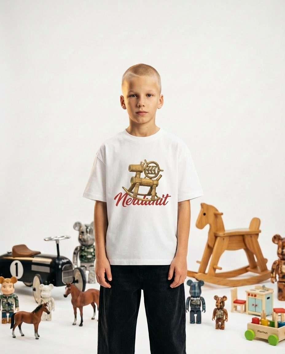 "Toy Horse" Kids Tee | White