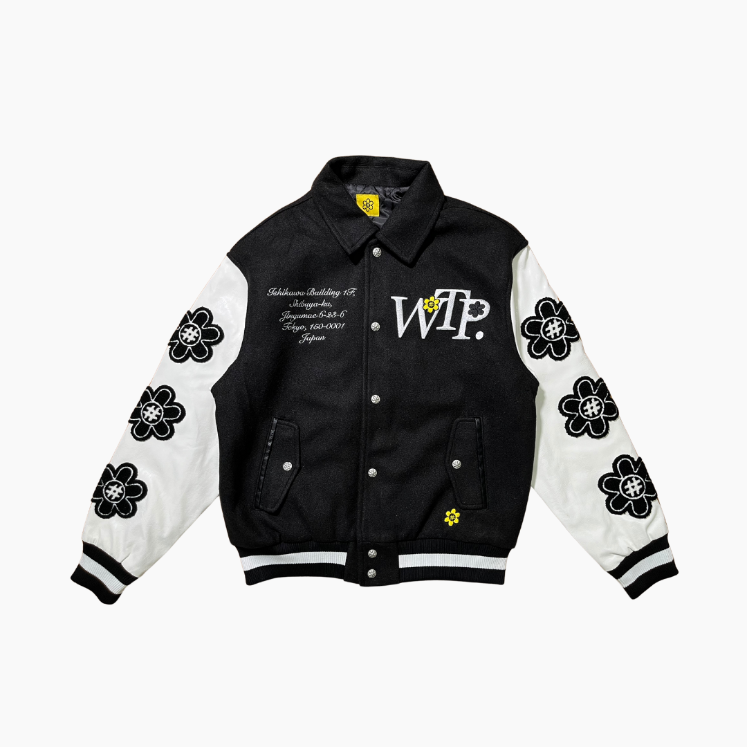 WTP "PANDA" Varsity Jacket | Black