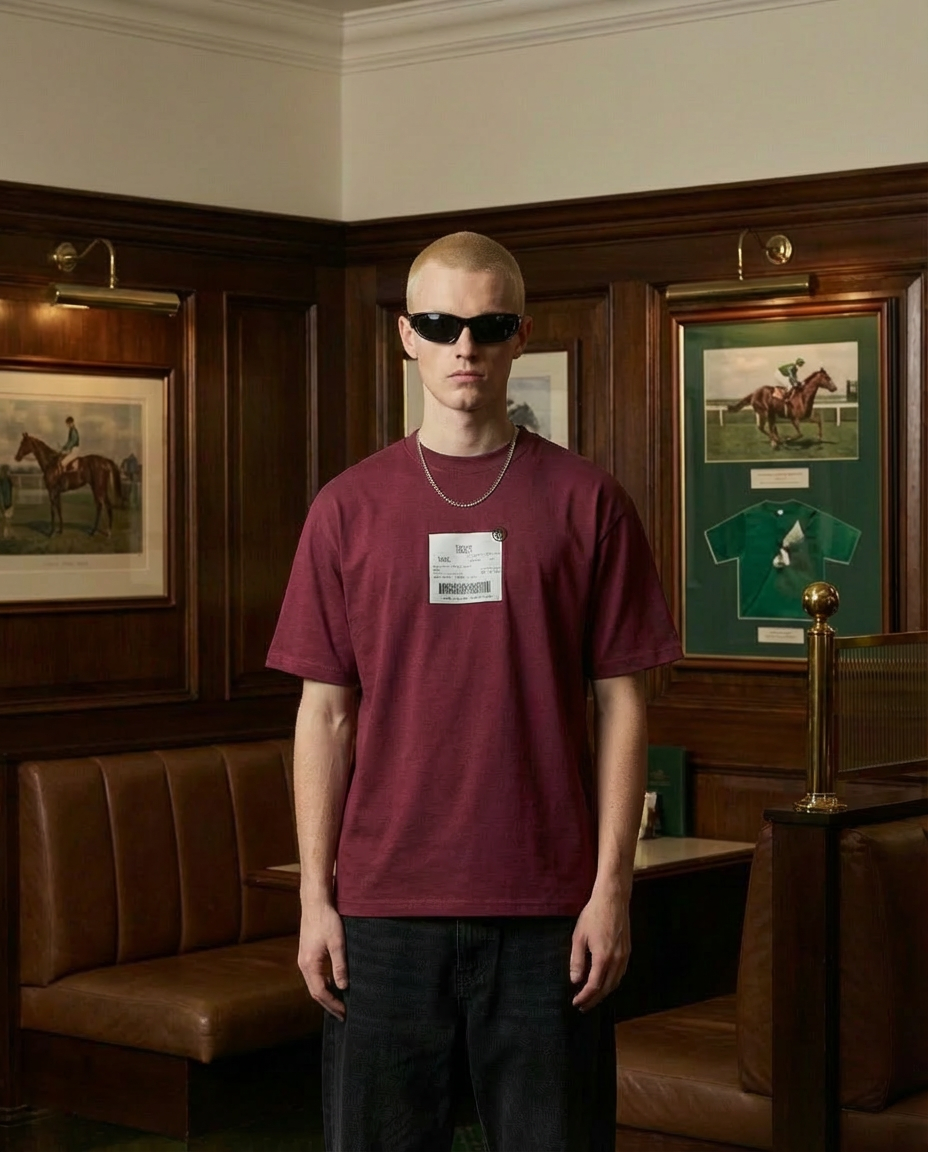 "Lucky 4D" Tee | Burgundy