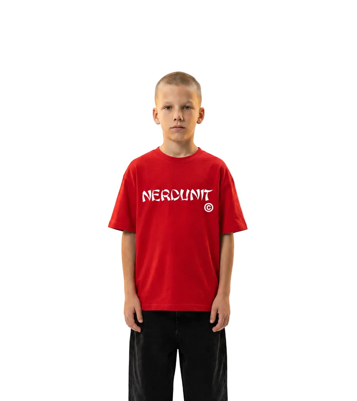 CN Calligraphy Kids Tee | Red
