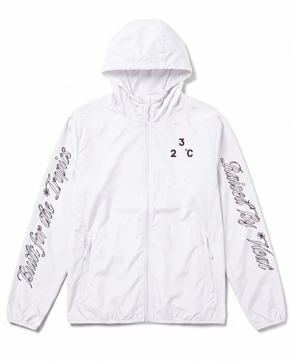 32°C Transit Zipped Hoodie | White