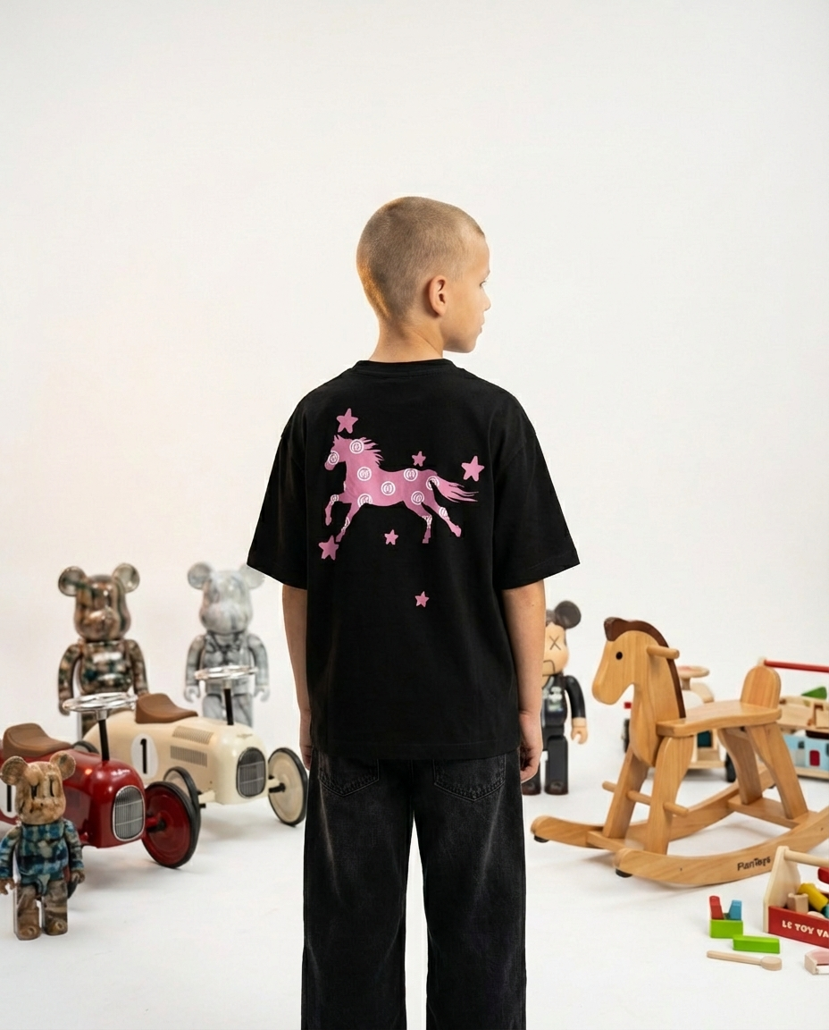 "Unihorse" Kids Tee | Black