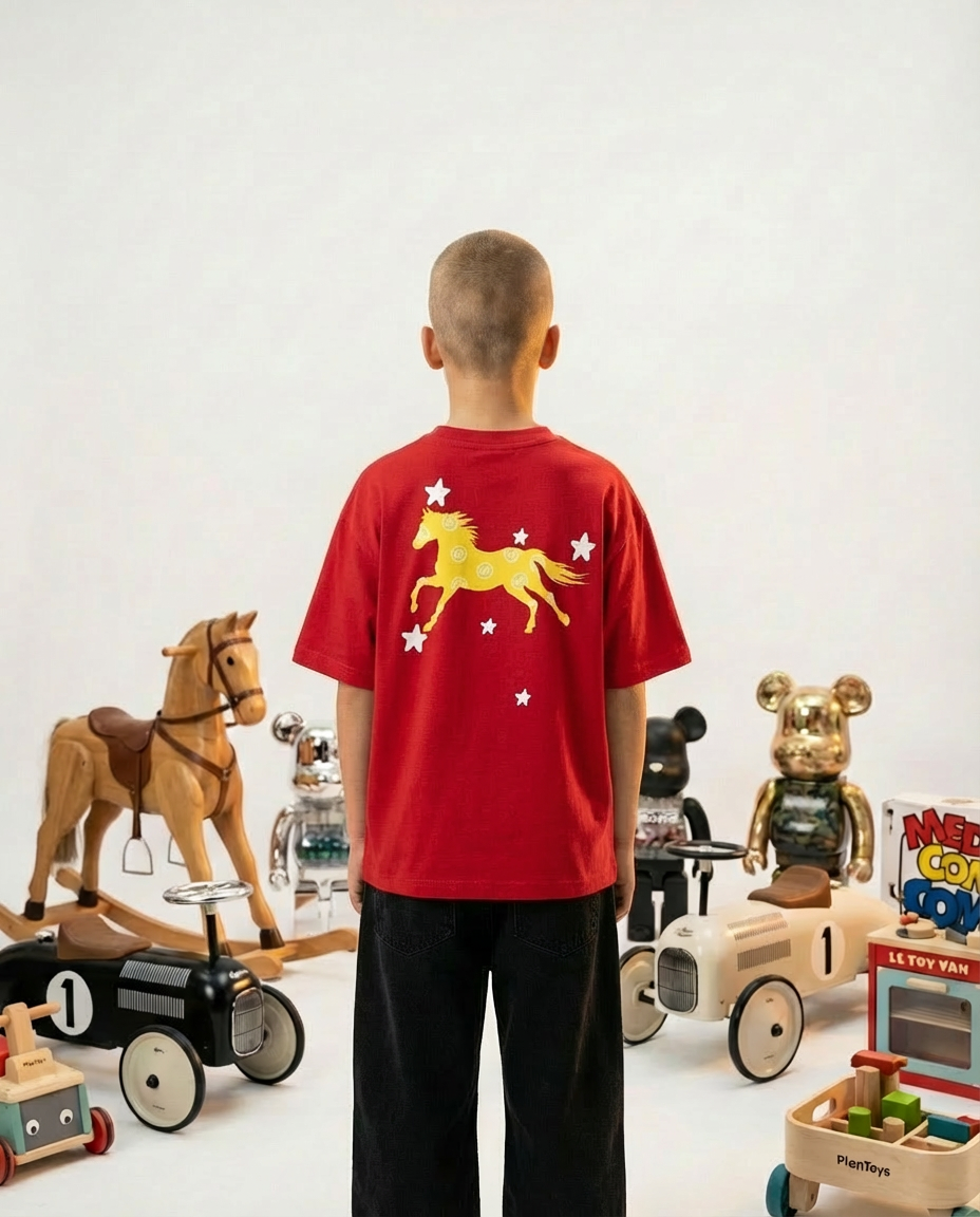 "Unihorse" Kids Tee | Red