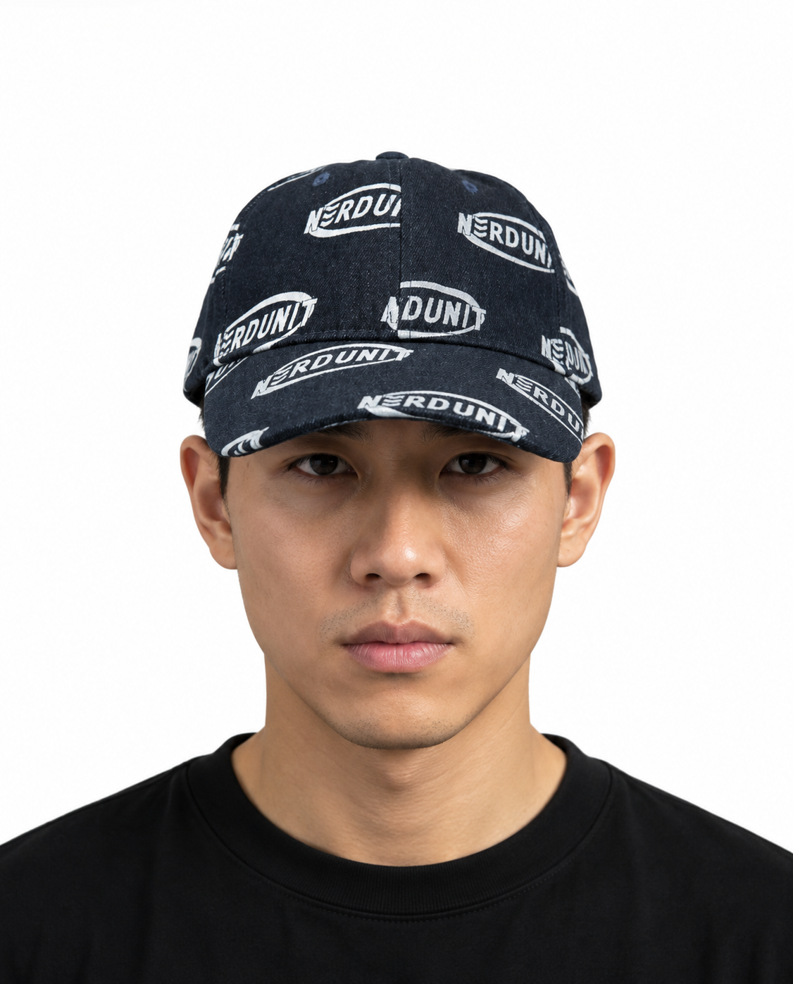 Rim Monogram Denim Cap | Blue