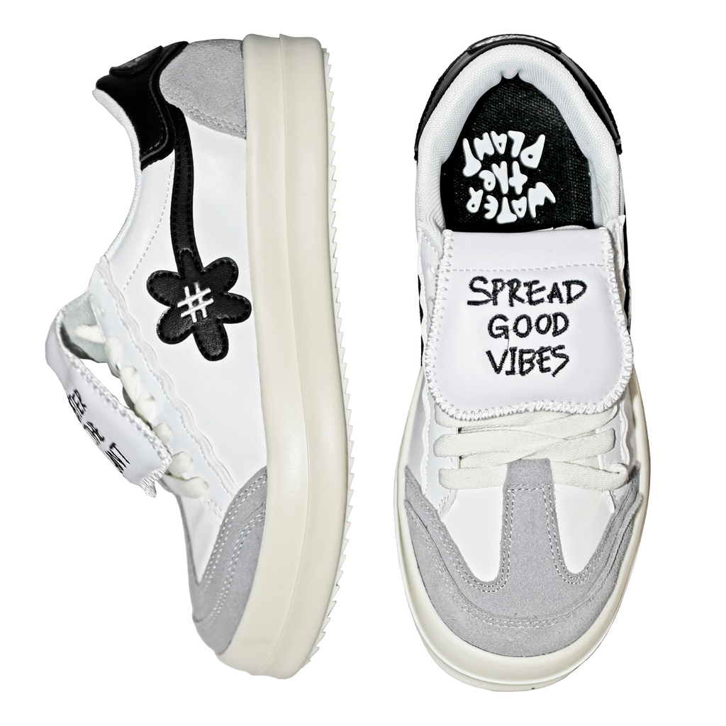 "BONE" Vintage Kicks | White