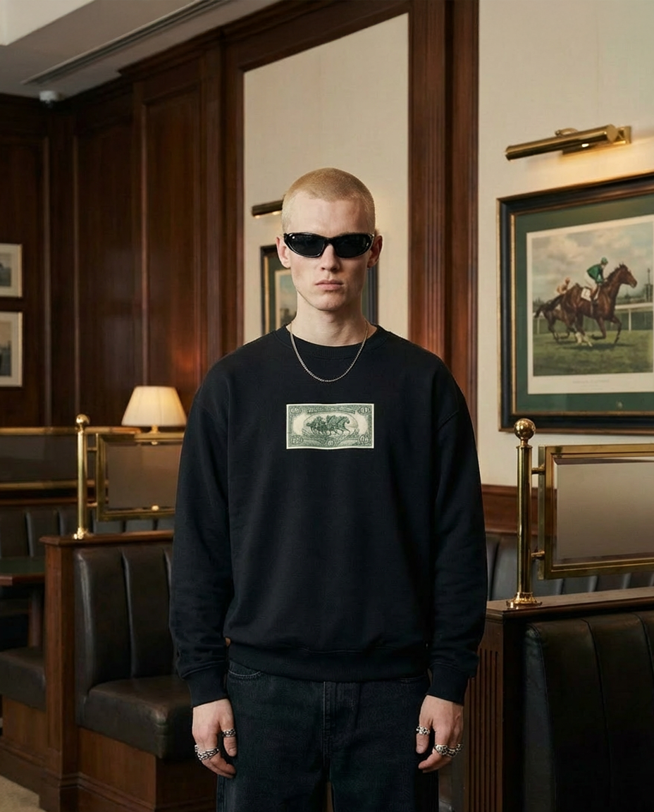 "Print Money" Sweater | Black