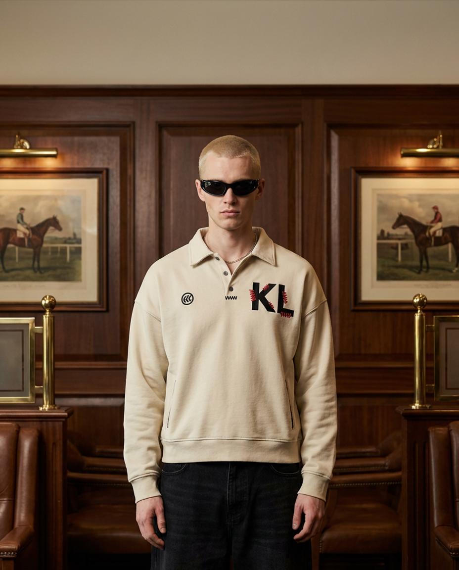 "KL Rep" Polo Sweater | Flatwhite