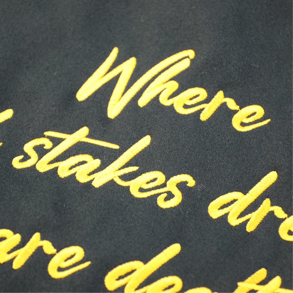 NU x TRITON "HIGH ROLLER" VARSITY JACKET | DARK GREEN