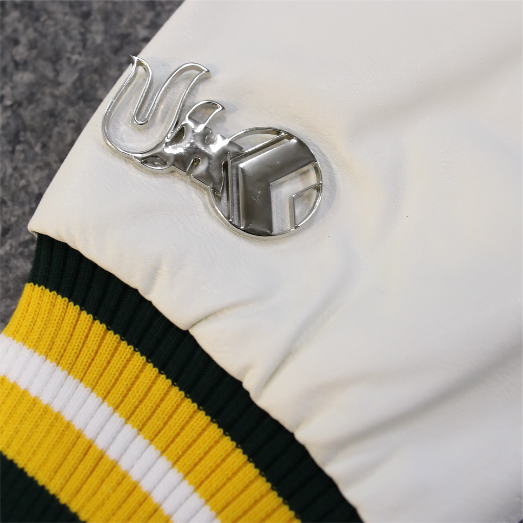 NU x TRITON "HIGH ROLLER" VARSITY JACKET | DARK GREEN