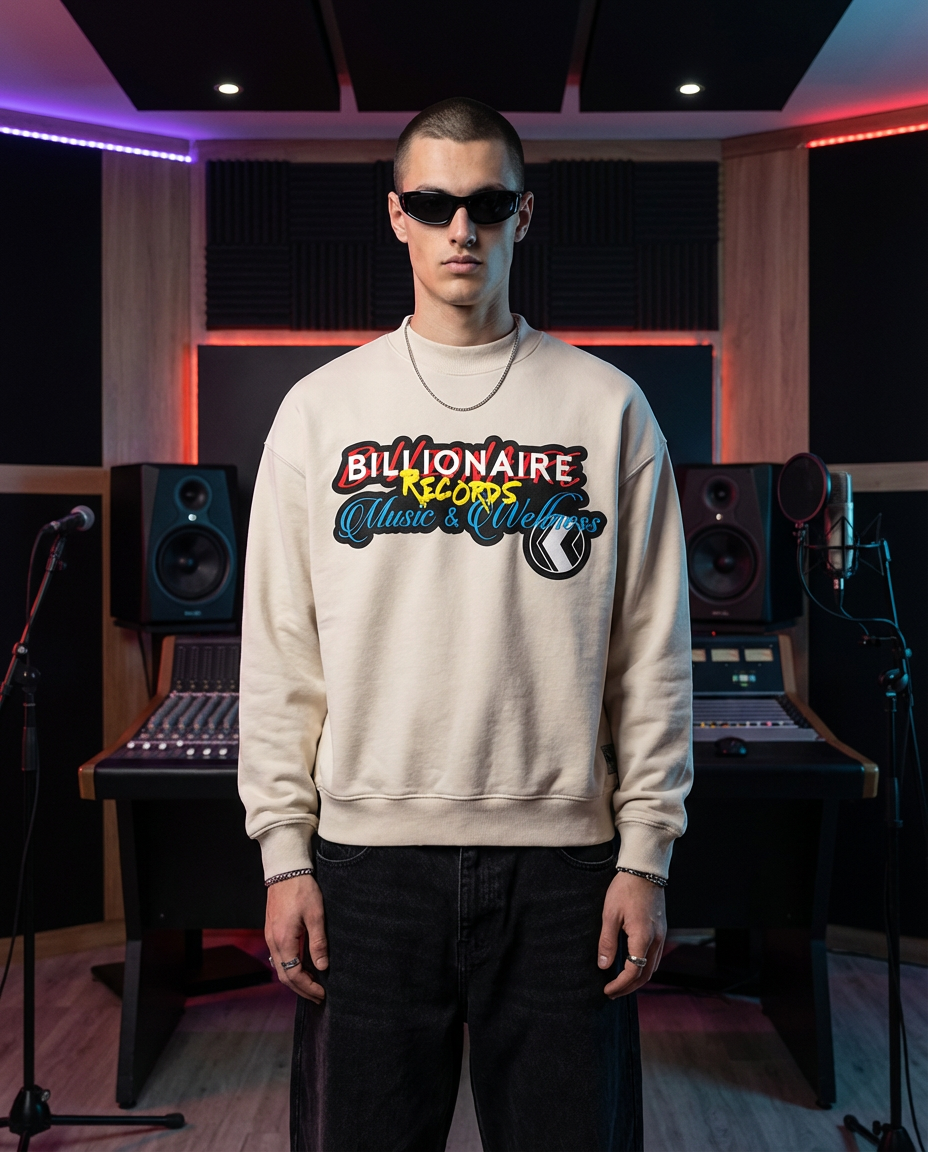 B-Records Sweatshirt | Flat White