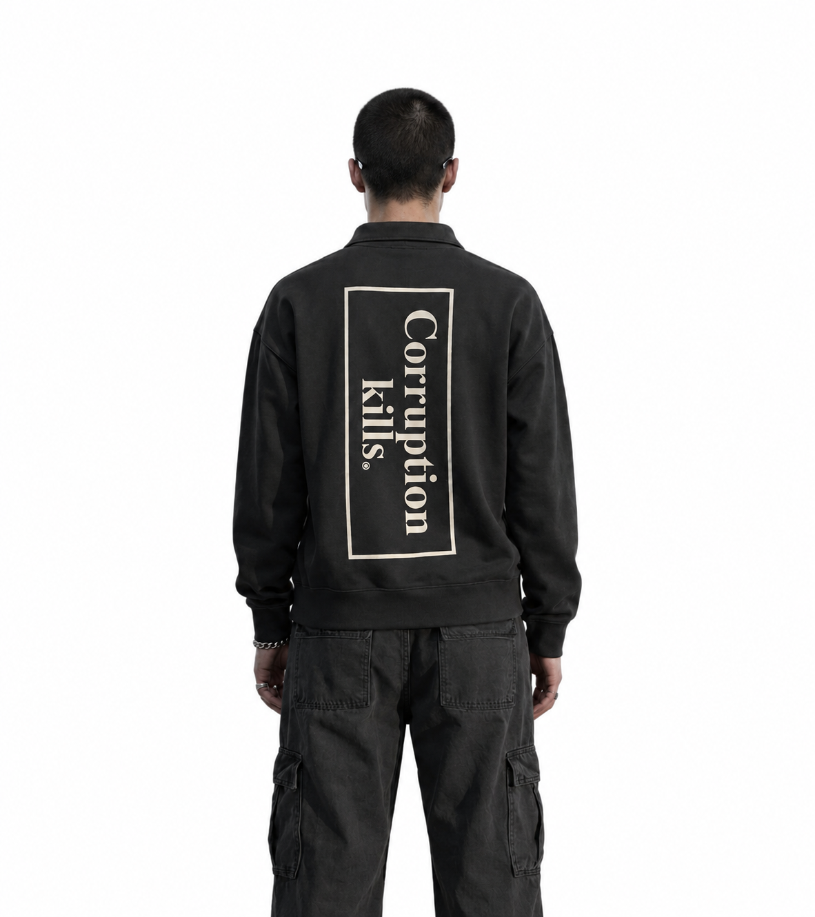 NU x FR2 Corruption L/S Polo | Dusk