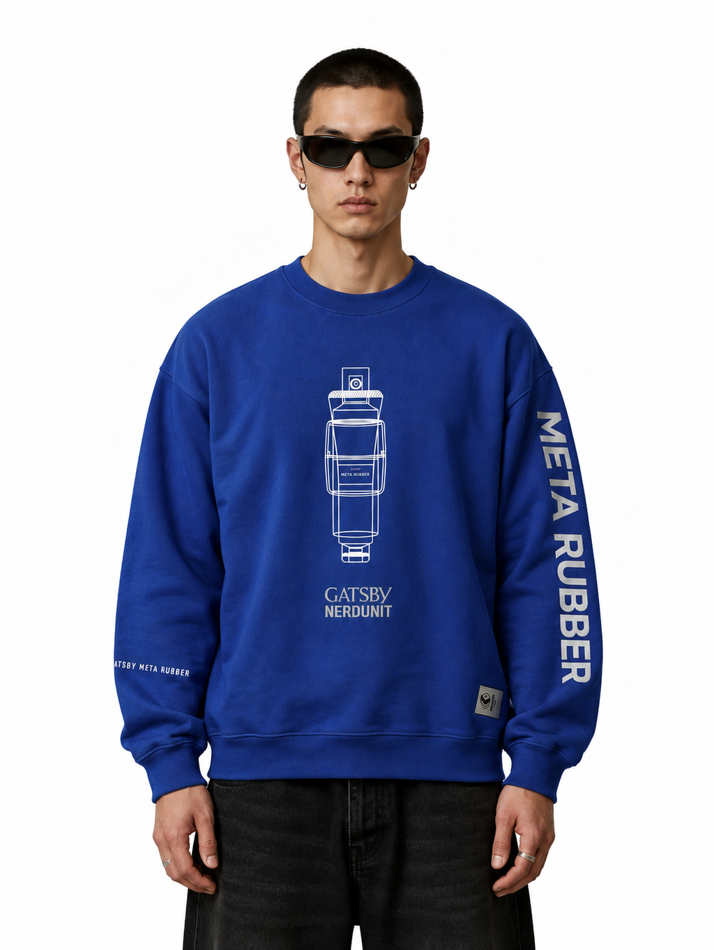 NU X Gatsby Meta Reflective Sweatshirt | Cobalt Blue