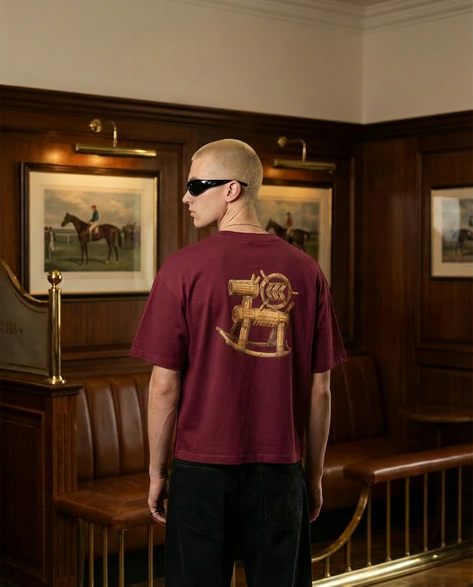 "Stallion" Tee | Burgundy