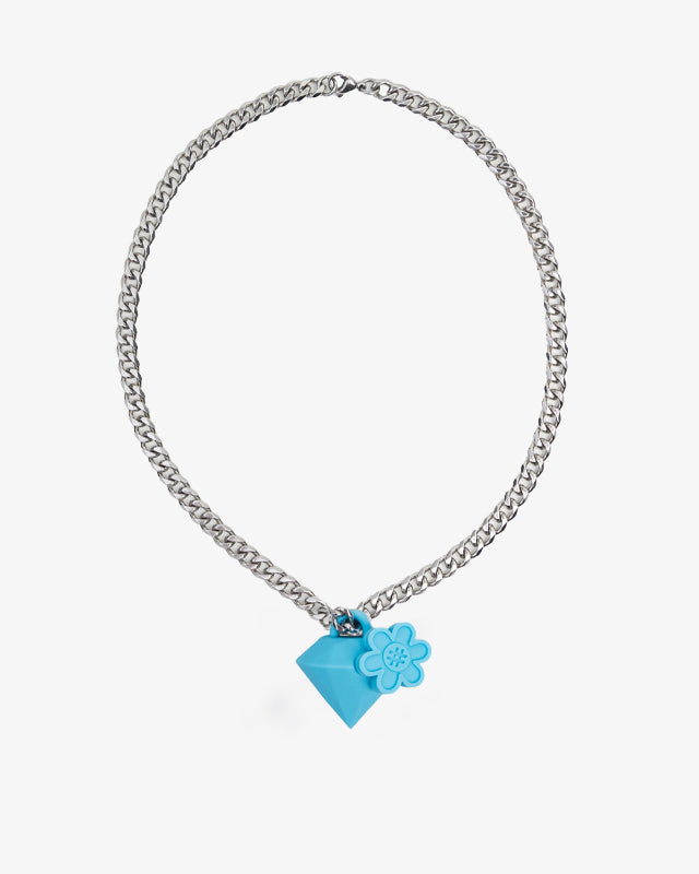 WTP "DIAMOND BLOOM" NECKLACE | OCEAN BLUE