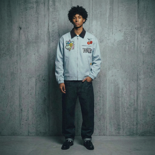 "Dream" Work Jacket | Pastel Blue