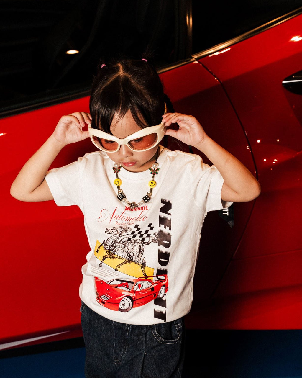 Automobile Club Kids Tee | White