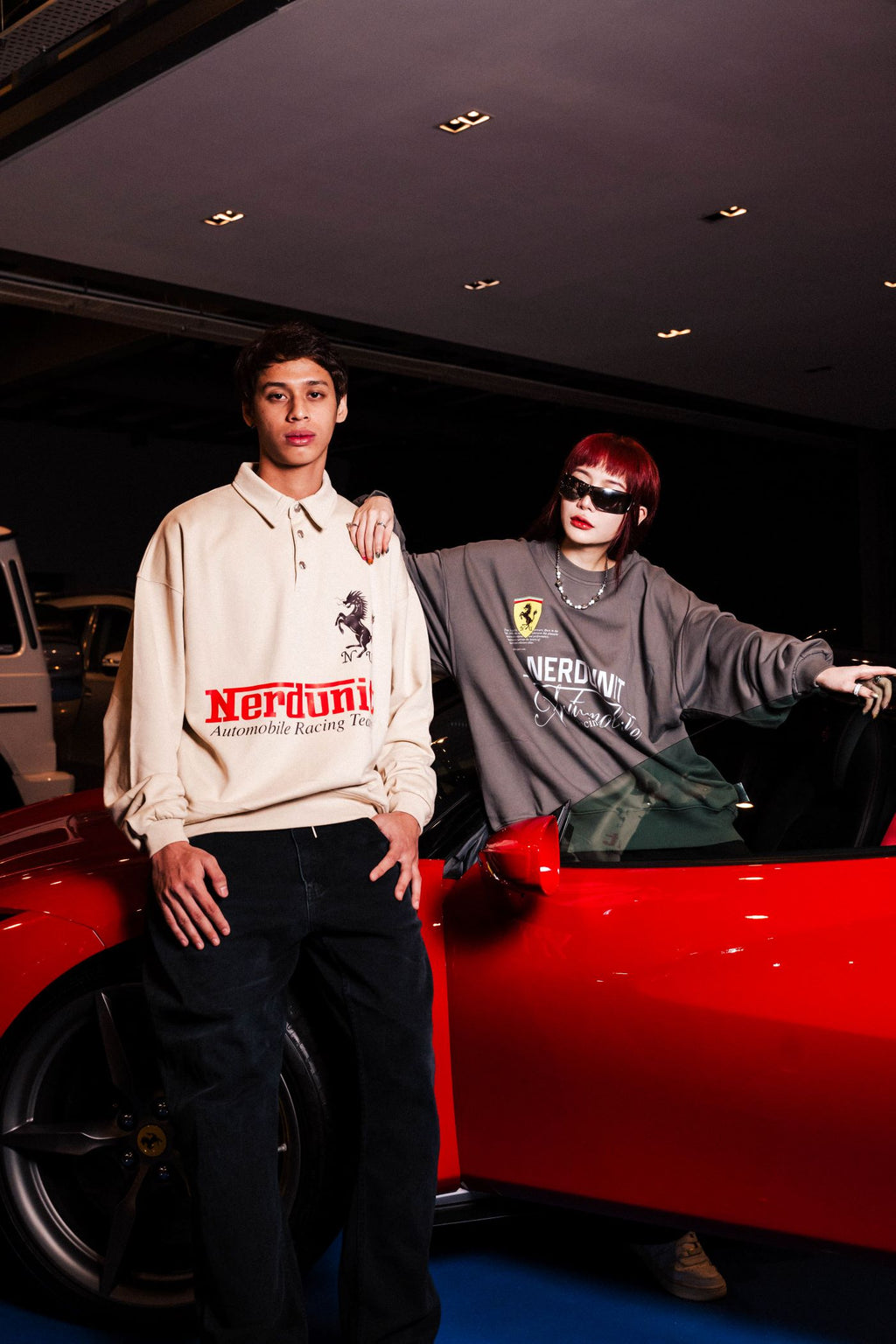 R4Love Racing L/S Polo | Flat White