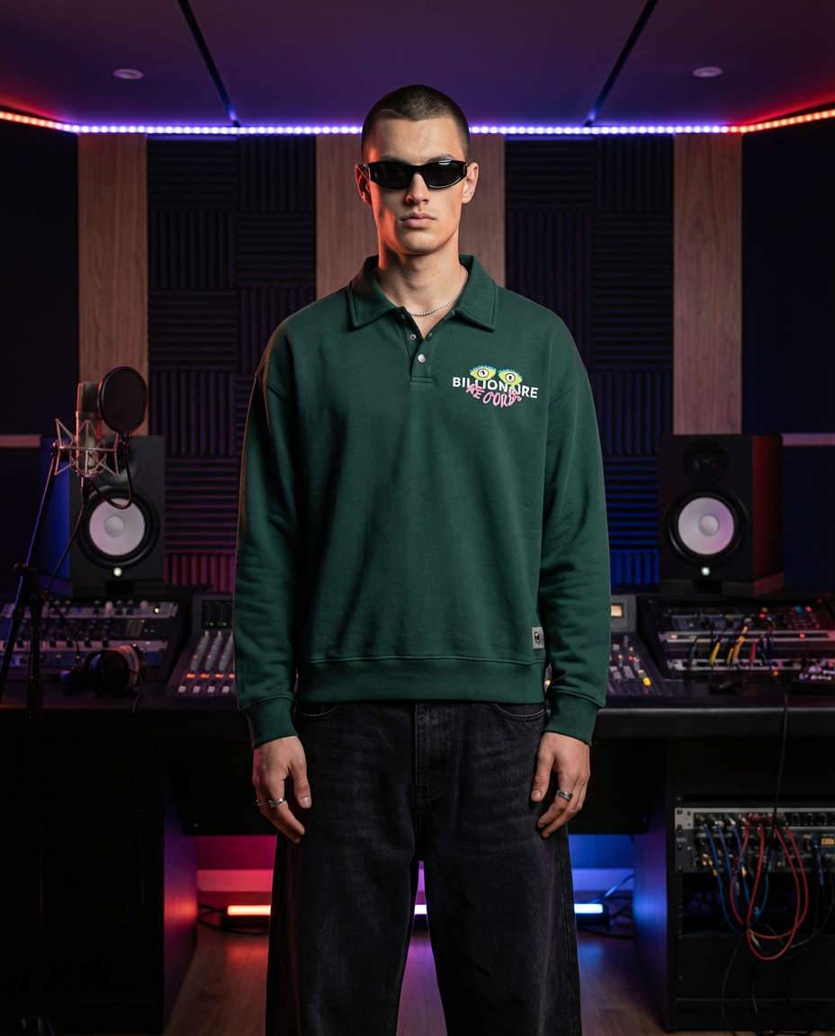 M&W L/S Polo | Dark Green