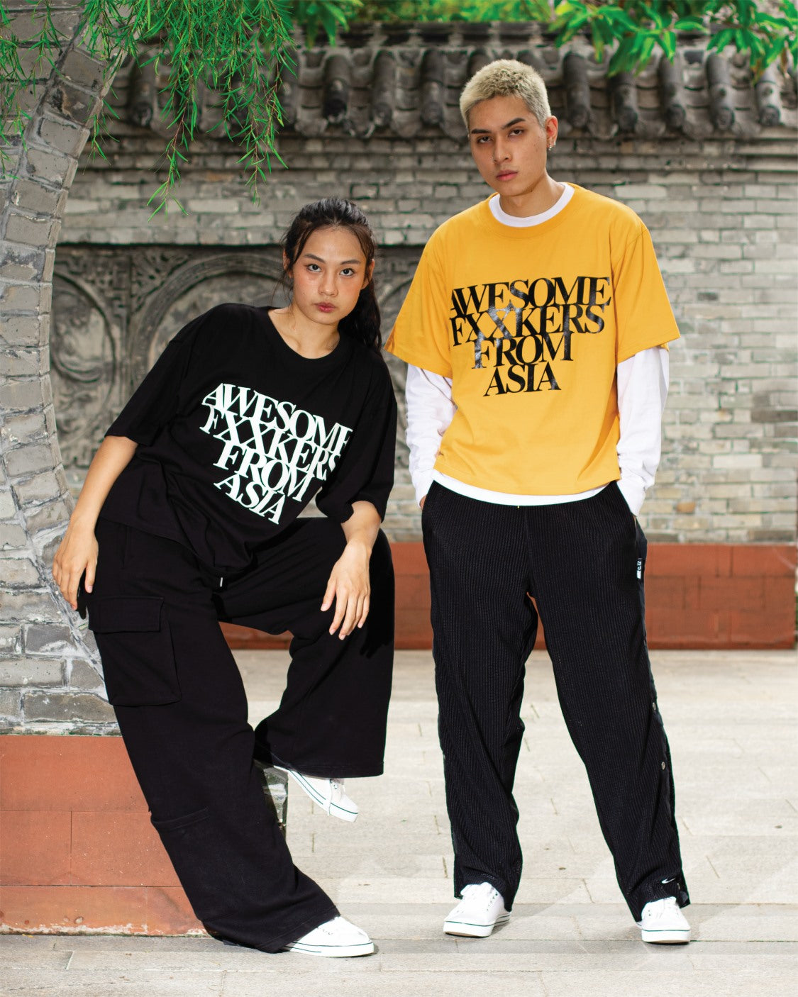 NU x FR2 AFFA Tee | Mustard Yellow