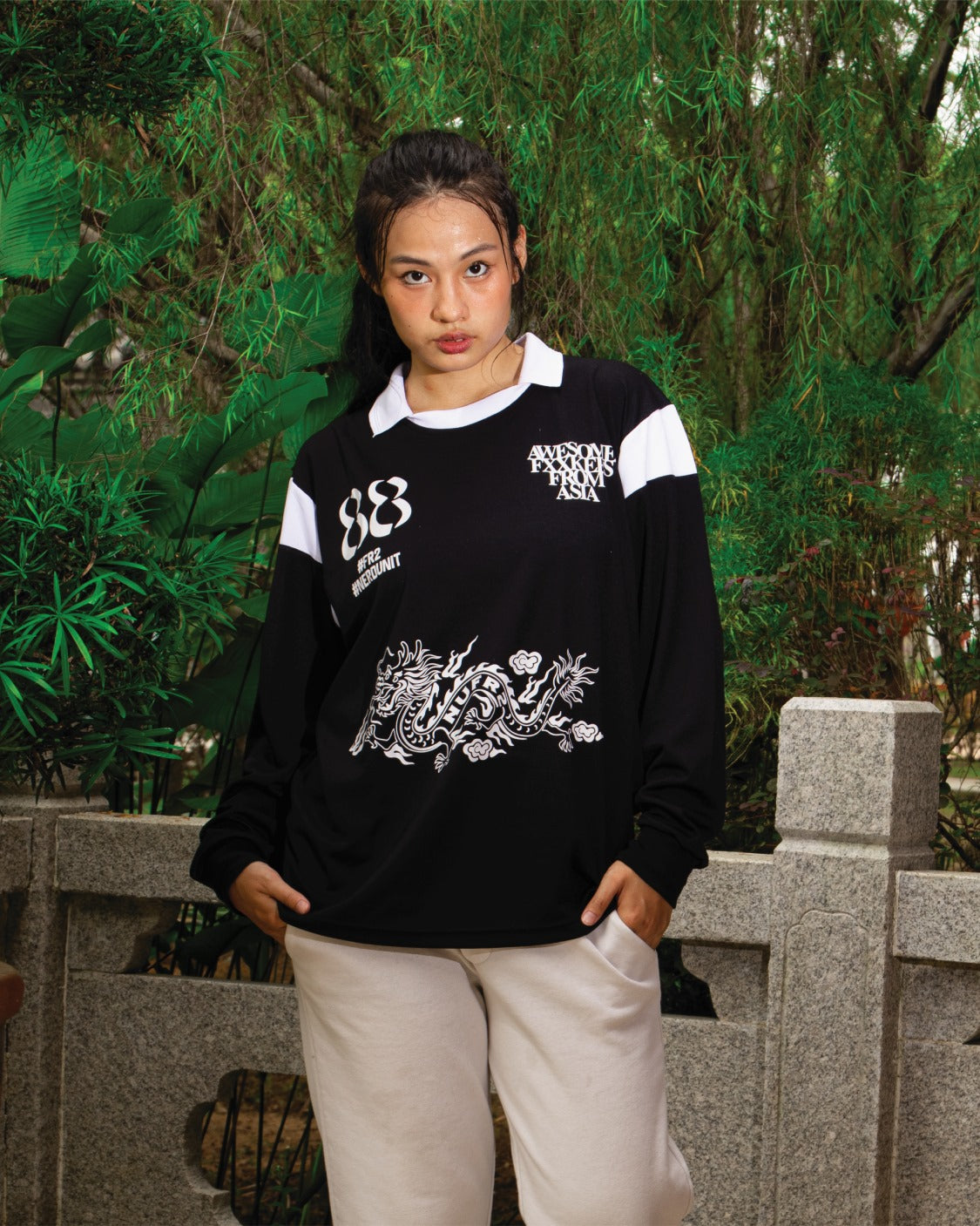 NU x FR2 L/S Jersey | Black