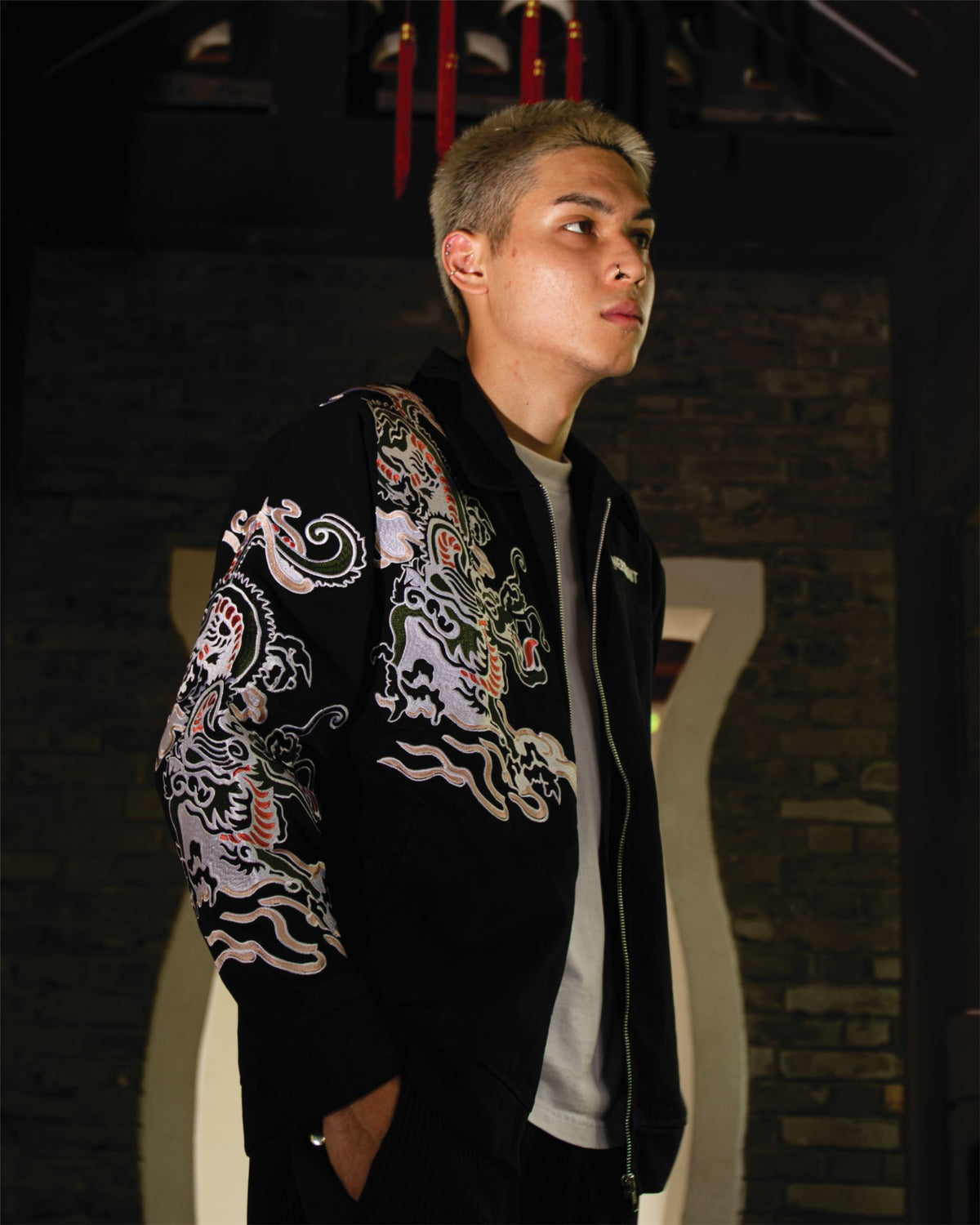 NU x FR2 Enter The Dragon Work Jacket | Black