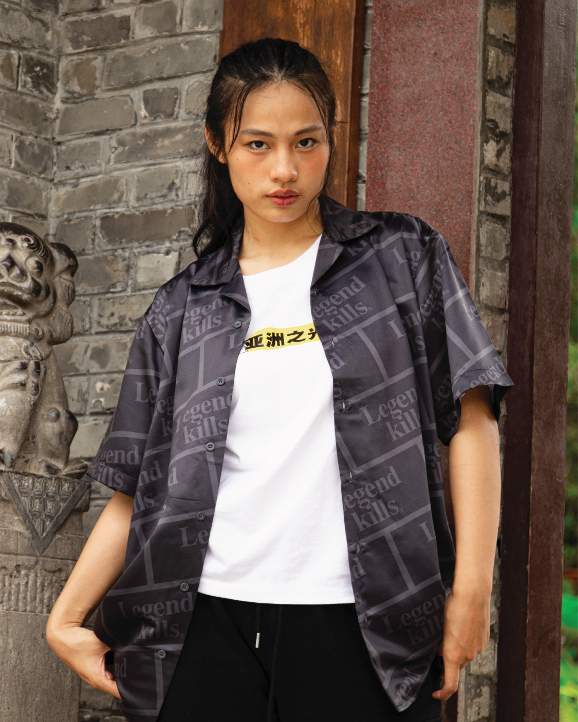 NU x FR2 LegendKills Hawaiian Shirt | Black
