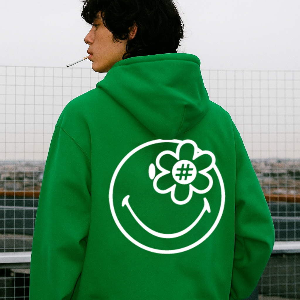 Smiley Hallmark Hoodie | Green