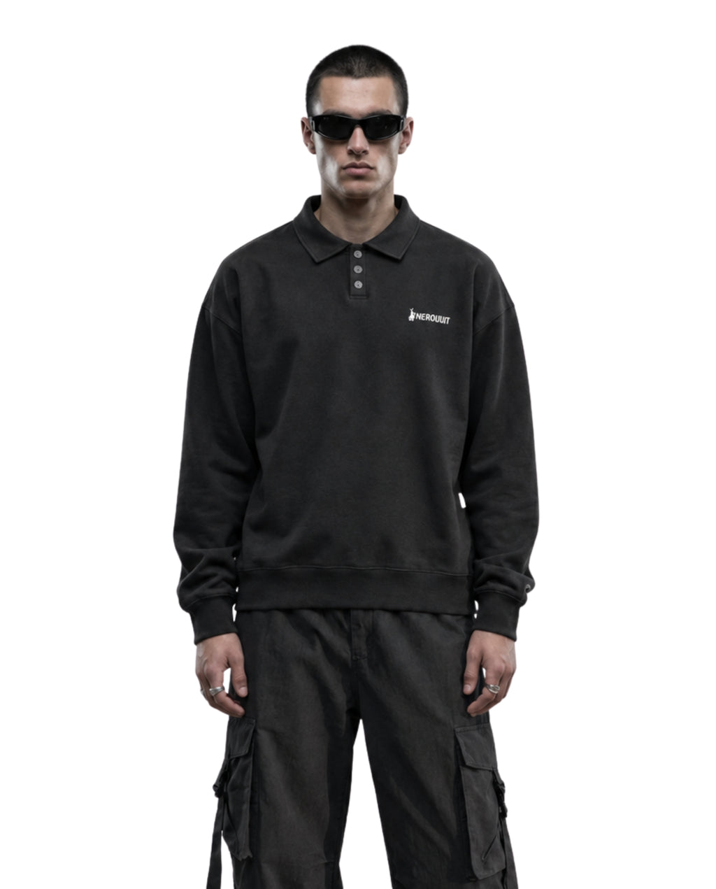 NU x FR2 Corruption L/S Polo | Dusk