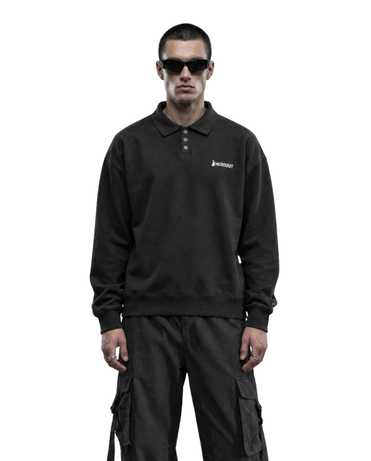 NU x FR2 Corruption L/S Polo | Dusk
