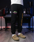 Vinyl Zipper Sweatpants | Black