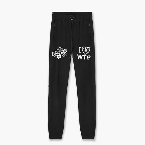 WTP Sunflower Bloom Zipper Sweats | Black