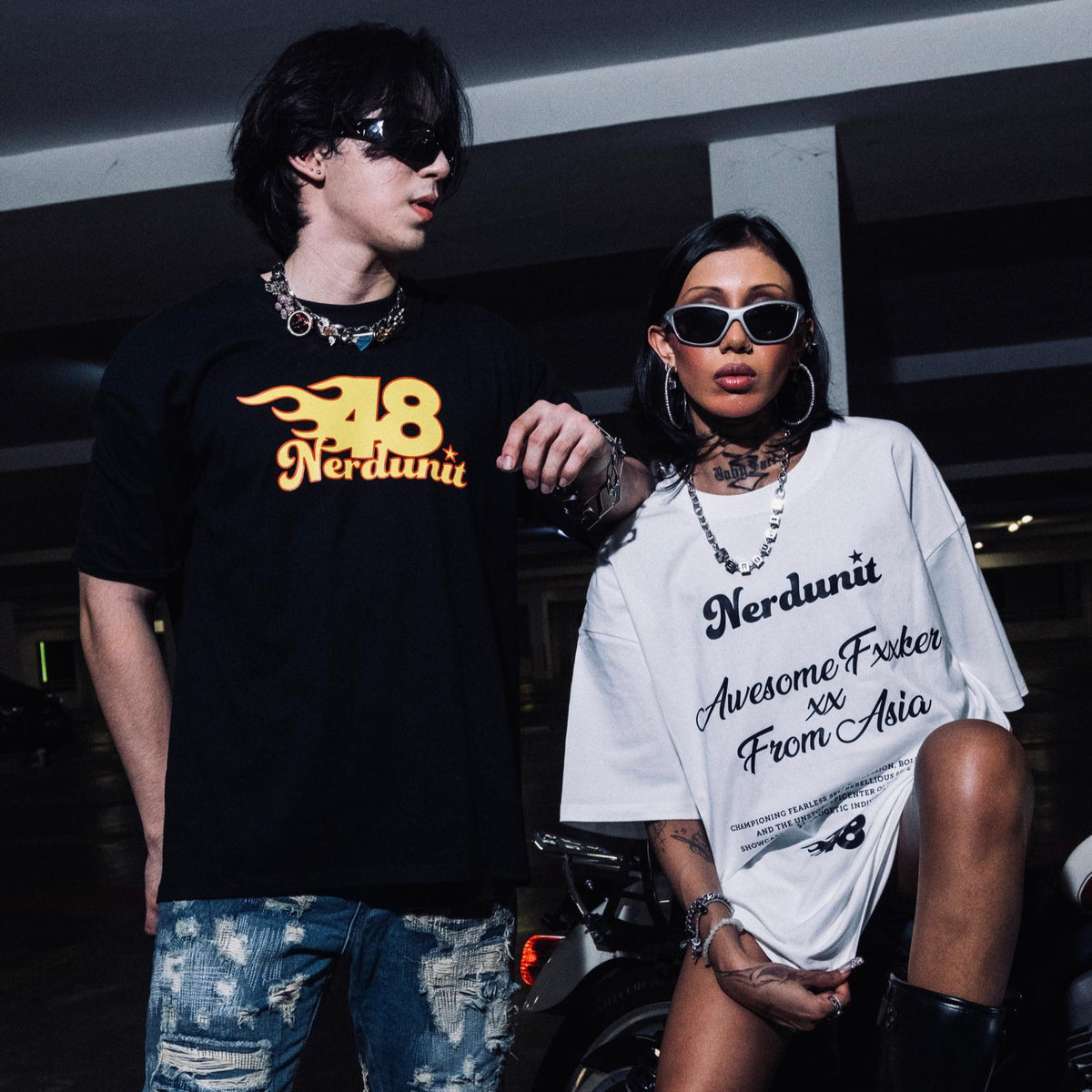 "CODE48 YW" Tee | Black