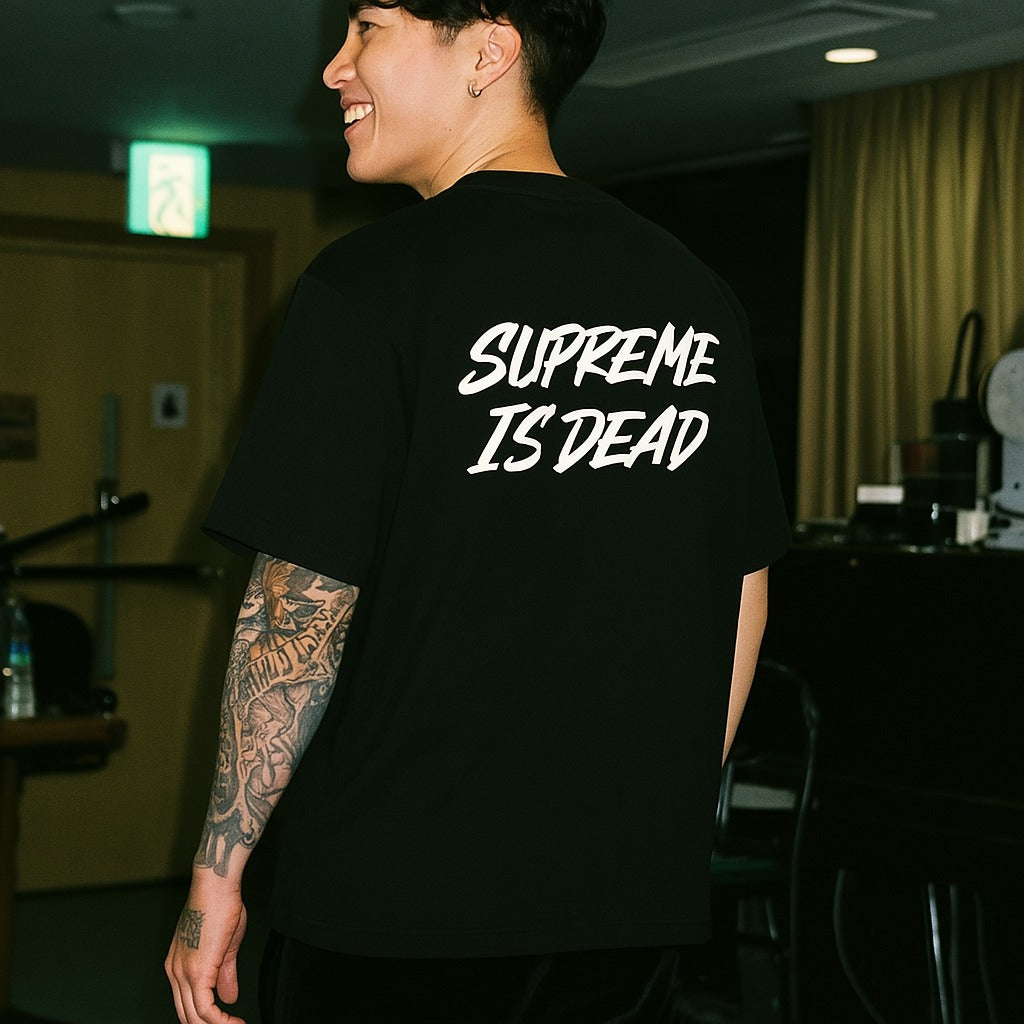 "NOT SUPREME" T-SHIRT | BLACK