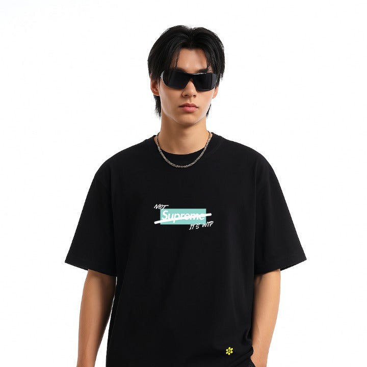 "NOT SUPREME" T-SHIRT | BLACK