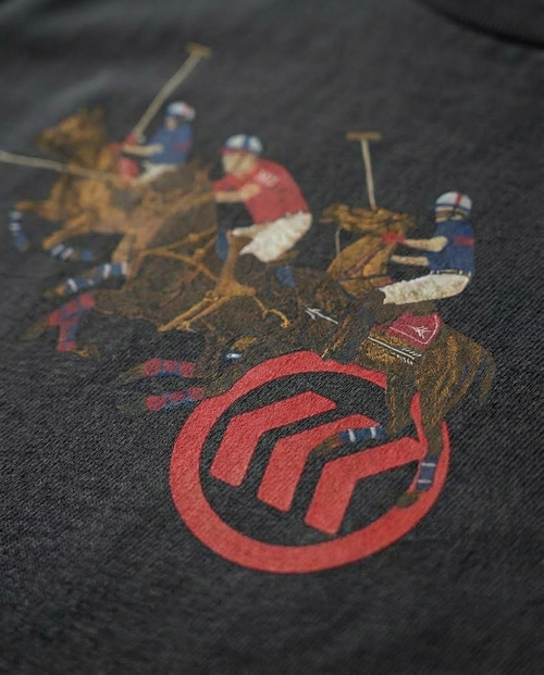 "Gallop" Polo Sweater | Gray