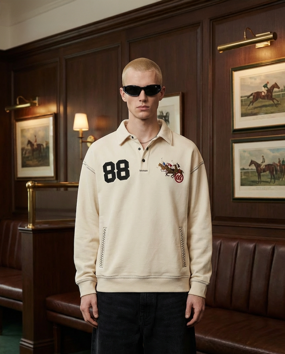 "Gallop" Polo Sweater | Flatwhite