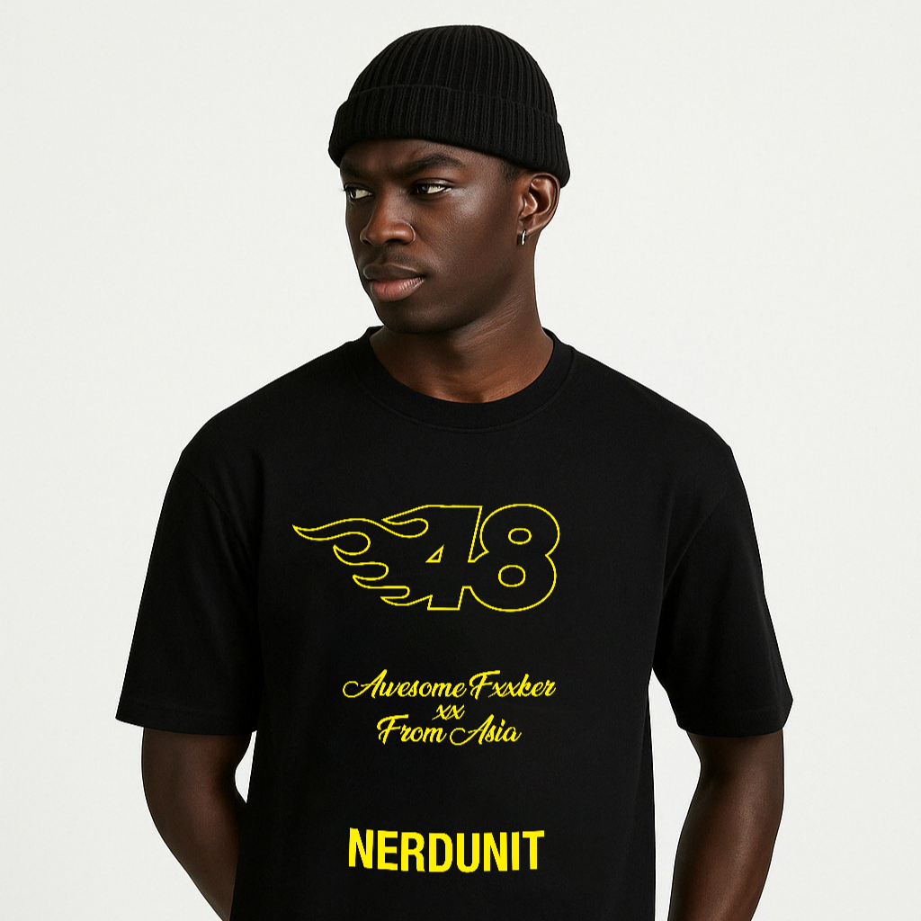 "FLAME YW" Tee  | Black