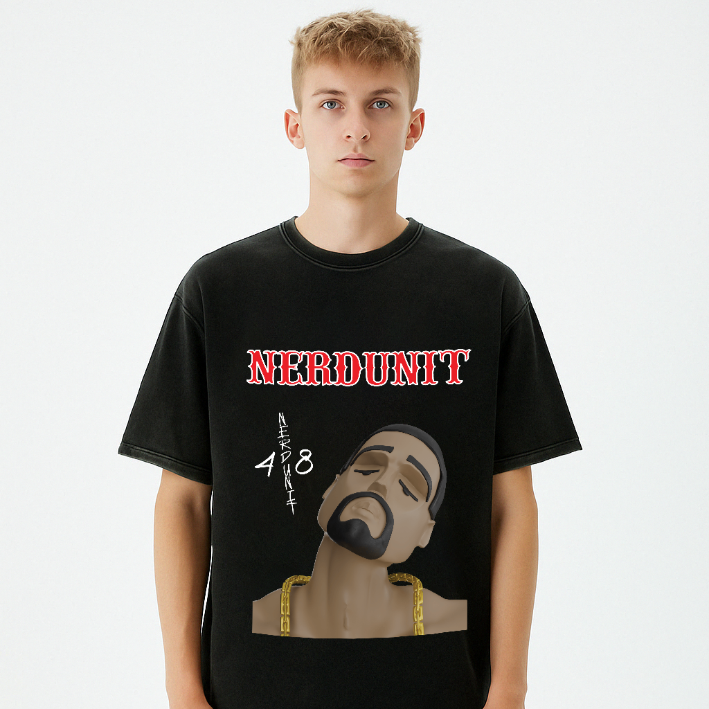 "GAZE" Washed Tee | Black