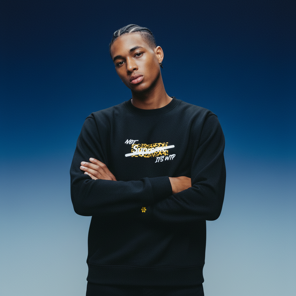 "FLASH" Not Sup L/S Tee | Black