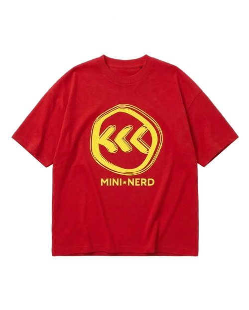 "Mini Nerd" Kids Tee | Red