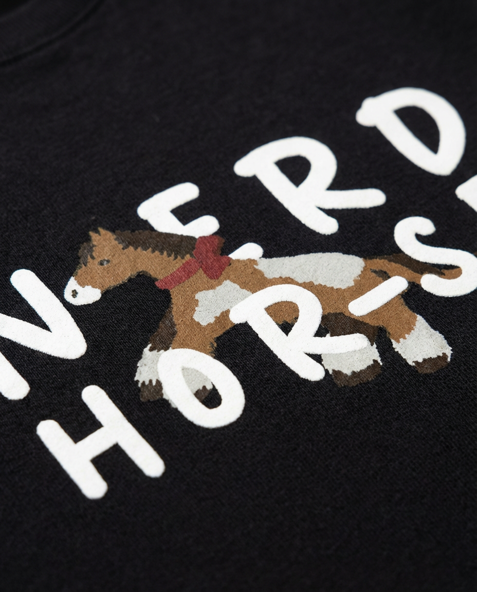 "Hor-seh" Tee | Black