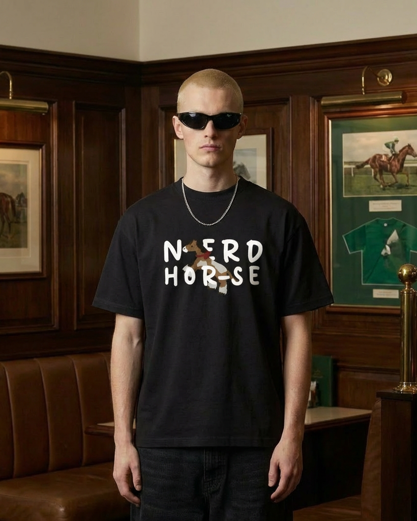 "Hor-seh" Tee | Black