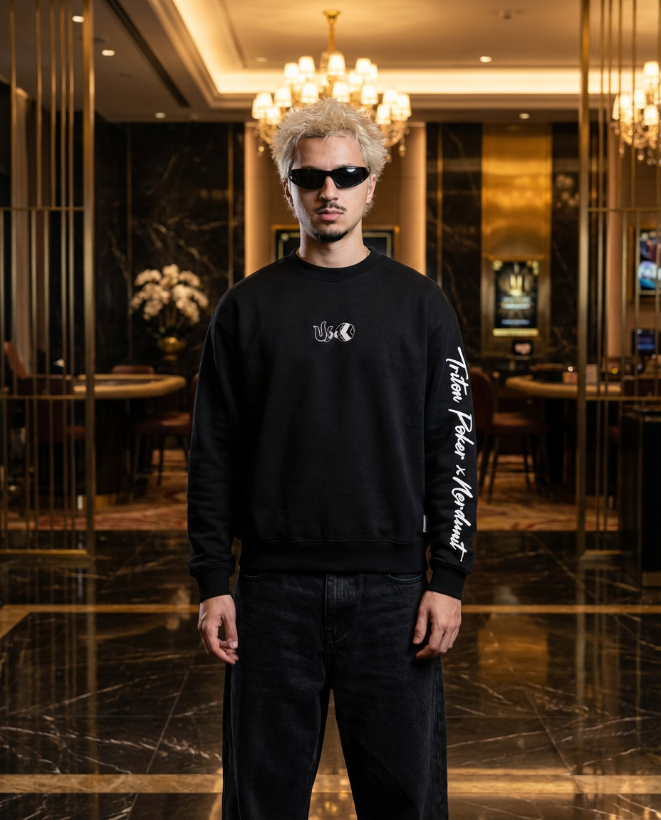 NU x TRITON "CLUB" SWEATSHIRT | BLACK
