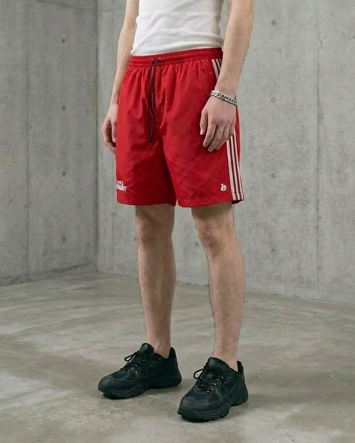 NU x FR2 TRACK Shorts | Burgundy