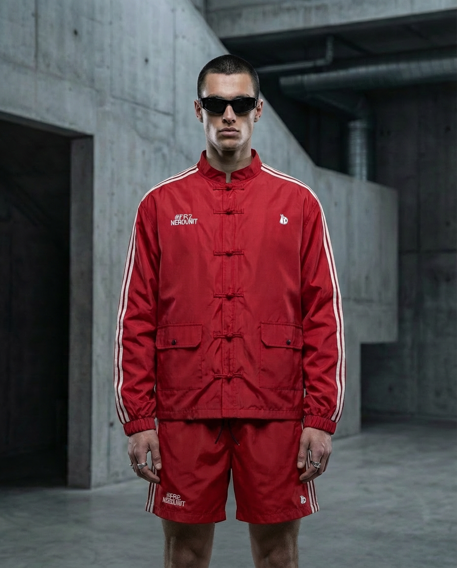 NU x FR2 TRACK Shorts | Burgundy