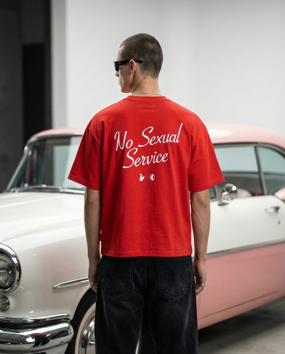 NU x FR2 "ADULTS ONLY" TEE | BURGUNDY