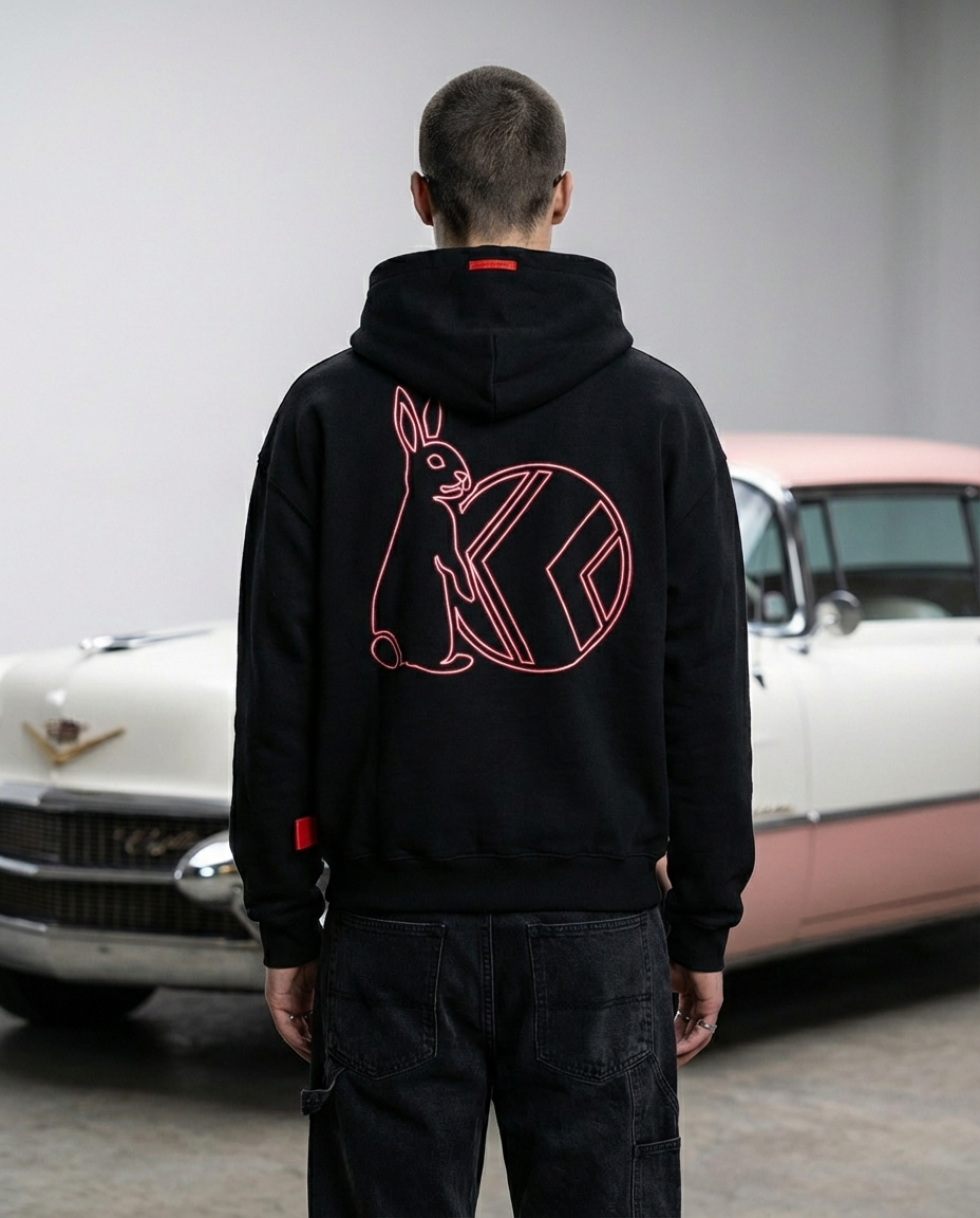 NU x FR2 "NO PHOTOS2" HOODIE | BLACK