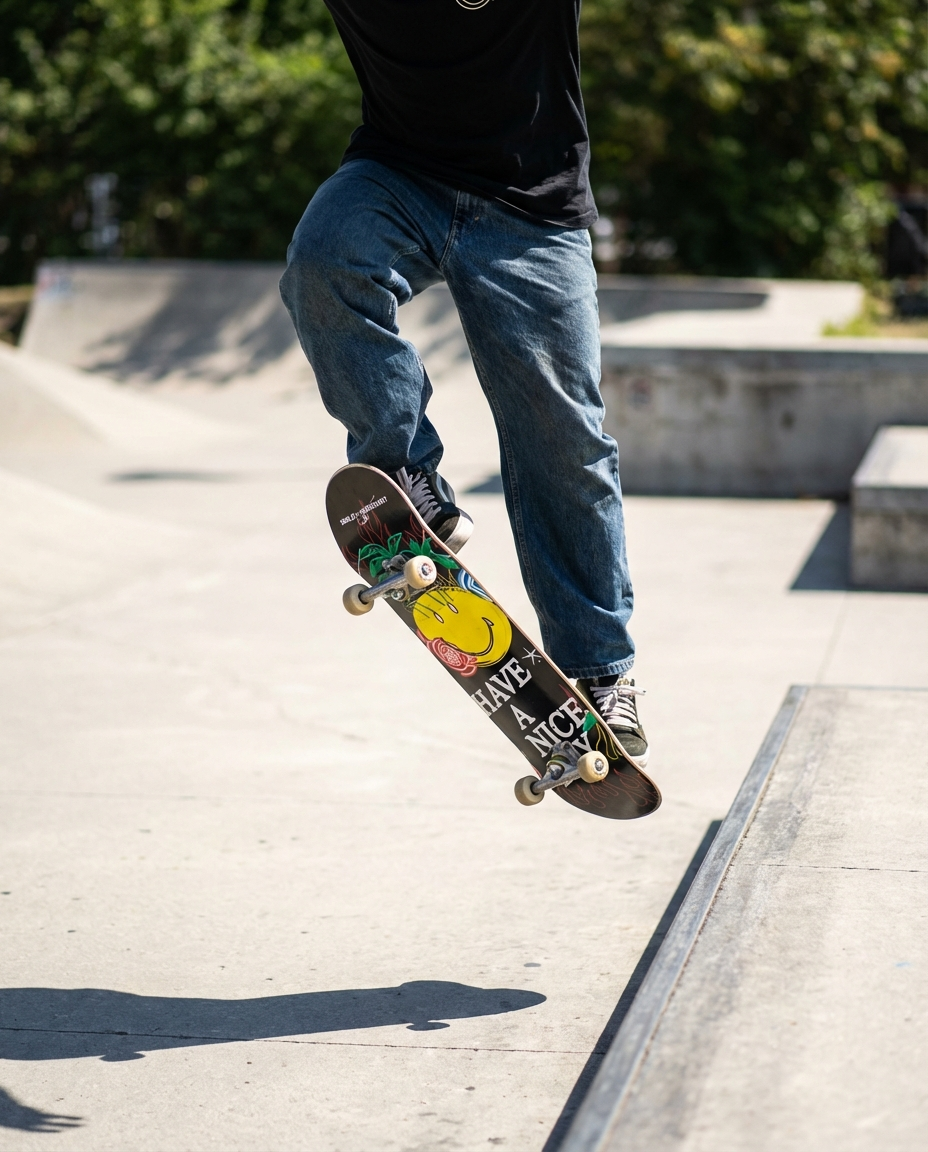 NU x Smiley® MASTERPIECE SKATE DECK C | BLACK YELLOW