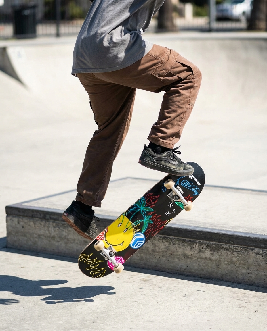 NU x Smiley® MASTERPIECE SKATE DECK C | BLACK YELLOW